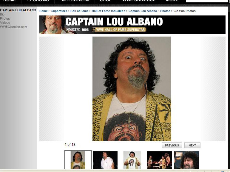Albano is a World Wrestling Entertainment hall of famer.