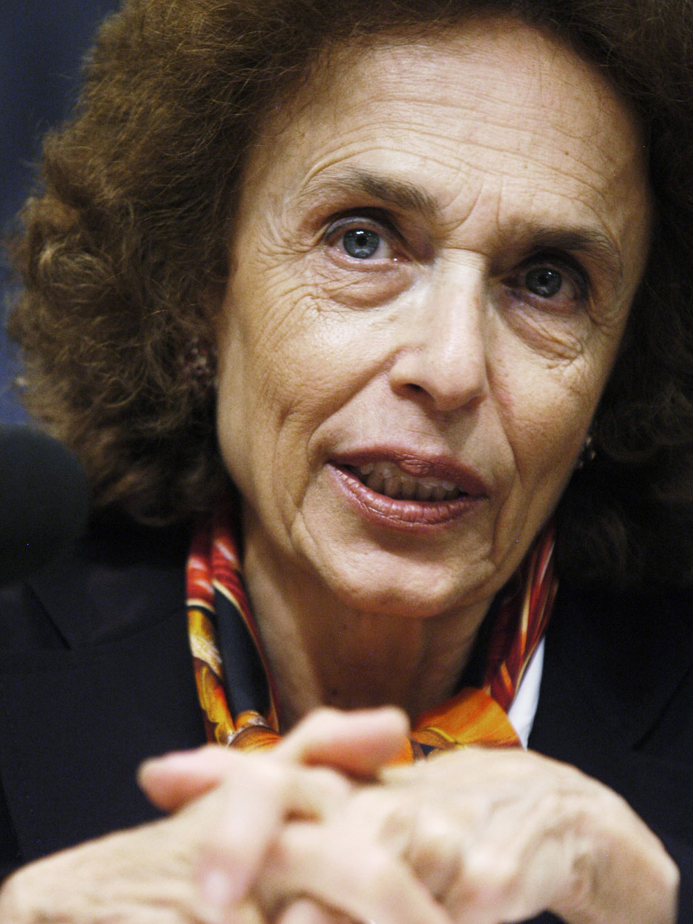 Haleh Esfandiari, director of the Middle East program at the Woodrow Wilson Center, speaks during a press conference September 10, 2007 in Washington, D.C. (Photo by Stephanie Kuykendal/Getty Images) 