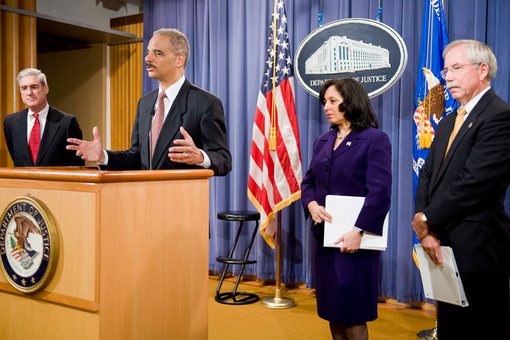 Attorney General Eric Holder announces more raids against La Familia Mexican cartel.