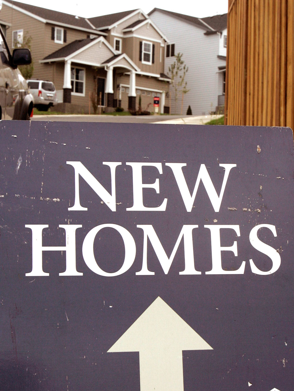 New homes for sale are shown in Tigard, Ore., Wednesday, Sept. 16, 2009. (AP Photo/Don Ryan)