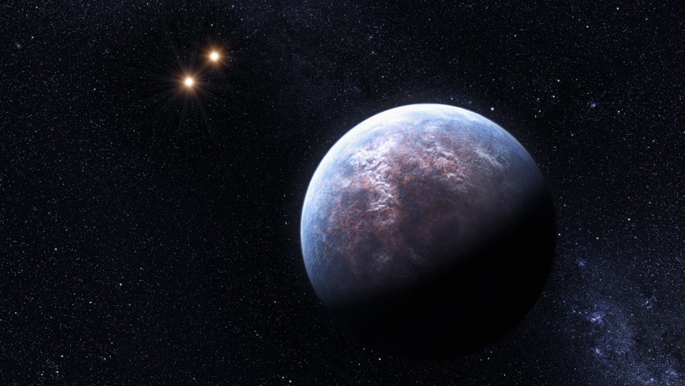 An artist's impression of what a planet surrounding Gliese 667 C might look like. (European Southern Observatory)