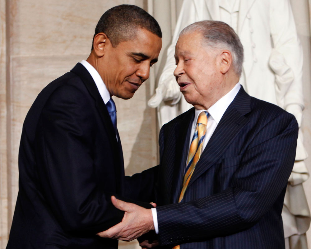 President Barack Obama and Sen. Edward Brooke.