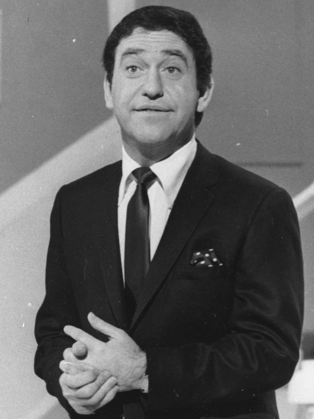 In this Nov. 17, 1966 file photo, Soupy Sales rehearses for his Broadway debut in <em>Come Live With Me</em>, in New York. He died, Thursday, Oct. 22, 2009. Sales was 83. (AP Photo/File)