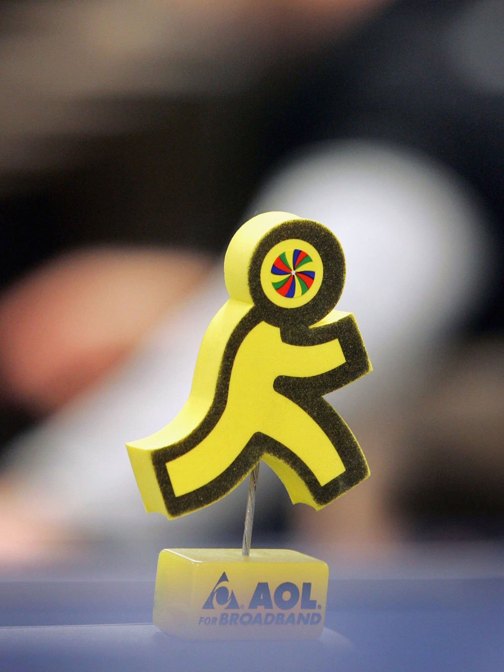 The AOL icon. (David Silverman/Getty Images)