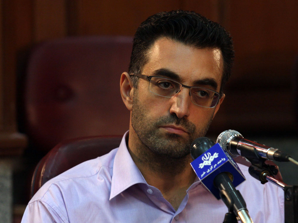 In this Saturday, Aug. 1, 2009 file photo released by the semi-official Iranian Fars News Agency, Newsweek reporter Maziar Bahari attends a press conference after his trial in Tehran. (AP Photo/Fars News Agency, Hossein Salehi Ara, file) EDITORS NOTE AS A RESULT OF AN OFFICIAL IRANIAN GOVERNMENT BAN ON FOREIGN MEDIA COVERING SOME EVENTS IN IRAN, THE AP WAS PREVENTED FROM INDEPENDENT ACCESS TO THIS EVENT