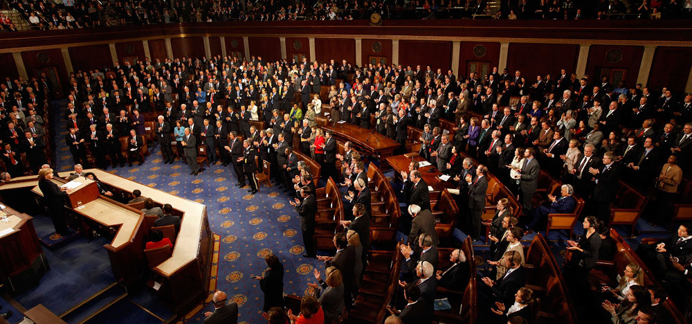 German Chancellor Angela Merkel addresses a joint session of Congress, Tuesday, Nov. 3, 2009, on Capitol Hill in Washington. (AP Photo/Gerald Herbert)
