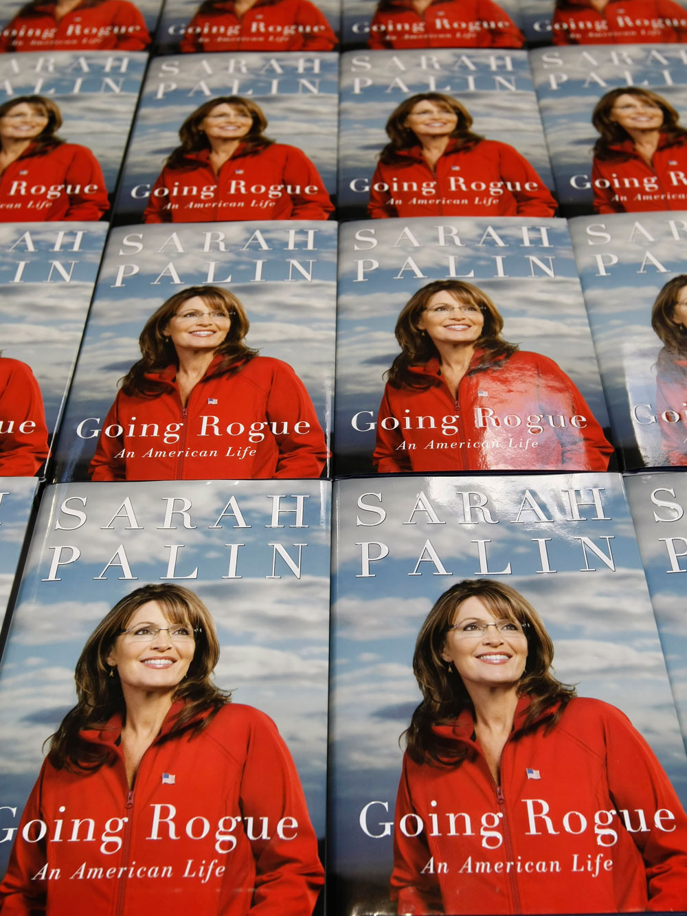 Copies of Sarah Palin's book 'Going Rogue' sit on a pallet in the back room of a Costco November 16, 2009 in Orem, Utah. (Photo by George Frey/Getty Images) 
