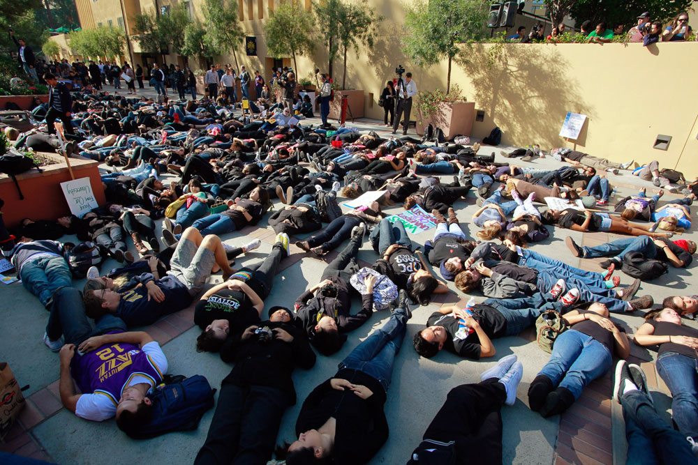 University of California student protest.