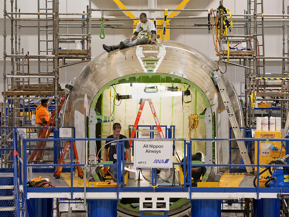Boeing 787 assembly.