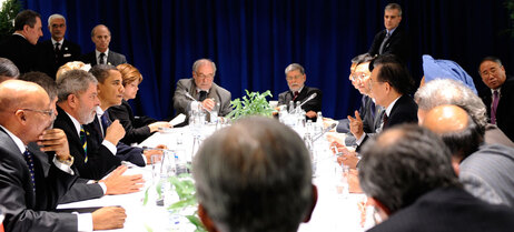 Obama in Copenhagen meeting.