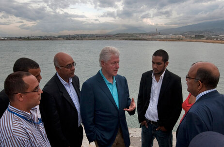 Bill Clinton in Haiti.