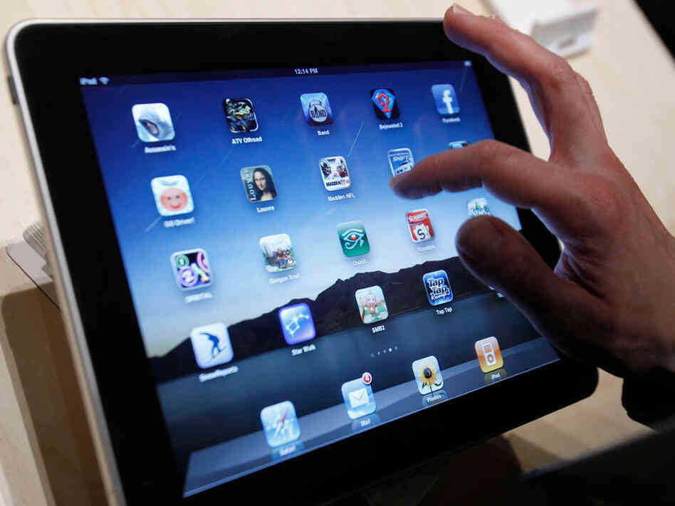 In this Jan. 27, 2010 file photo, the iPad is shown after it was unveiled at the Moscone Center in S