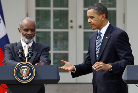 President Barack Obama, told Haitian President Rene Preval the U.S. commitment to Haiti will endure.