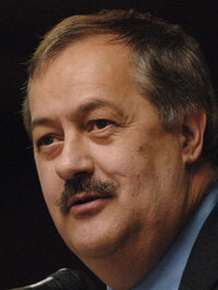 Don Blankenship, chief executive of Massey Energy Co., speaks during the Bluefield Coal Symposium, a coal industry meeting, on Wednesday, Sept. 27, 2006, in Bluefield, W.Va. (AP Photo/Jeff Gentner)