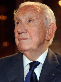 In this Sept. 30, 2009, file photo, Juan Antonio Samaranch, former IOC President, attends a press conference of the Madrid bid team in Copenhagen. (AP Photo/Fabian Bimmer)