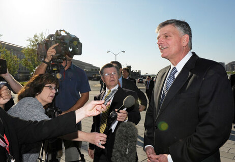 One of the biggest National Prayer Day events in the nation's capital was evangelist Franklin Graham praying in the Pentagon parking lot.