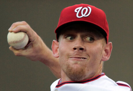 Washington Nationals' ace rookie pitcher Stephen Strasburg.