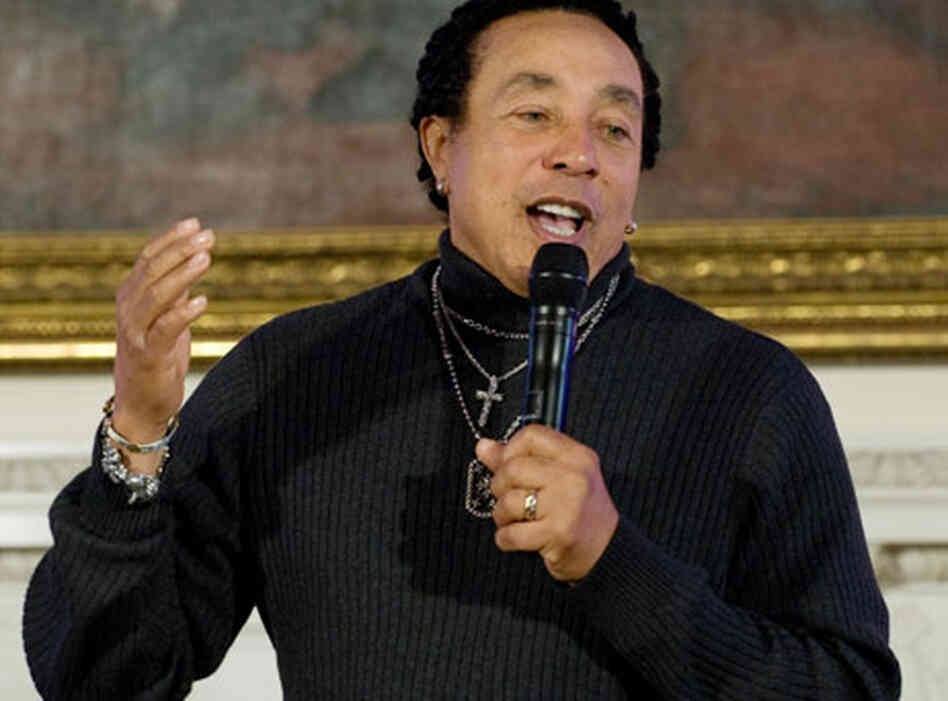 Legendary soul singer Smokey Robinson talks to children at the White House about songs that influenc Legendary soul singer Smokey Robinson talks to children at the White House about songs that influenc