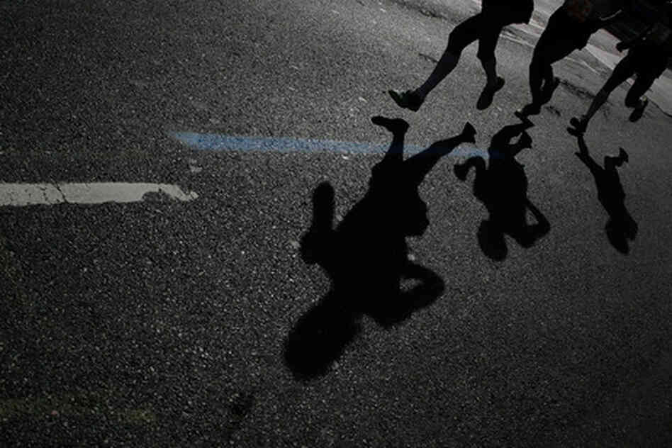 Image of runners in the New York City Marathon. Image of runners in the New York City Marathon.