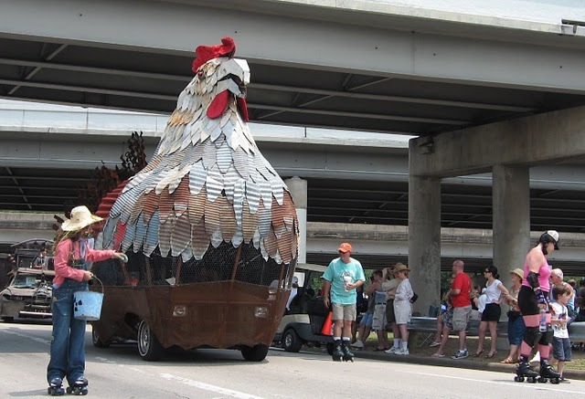 Photo of a chicken car in Houston.
