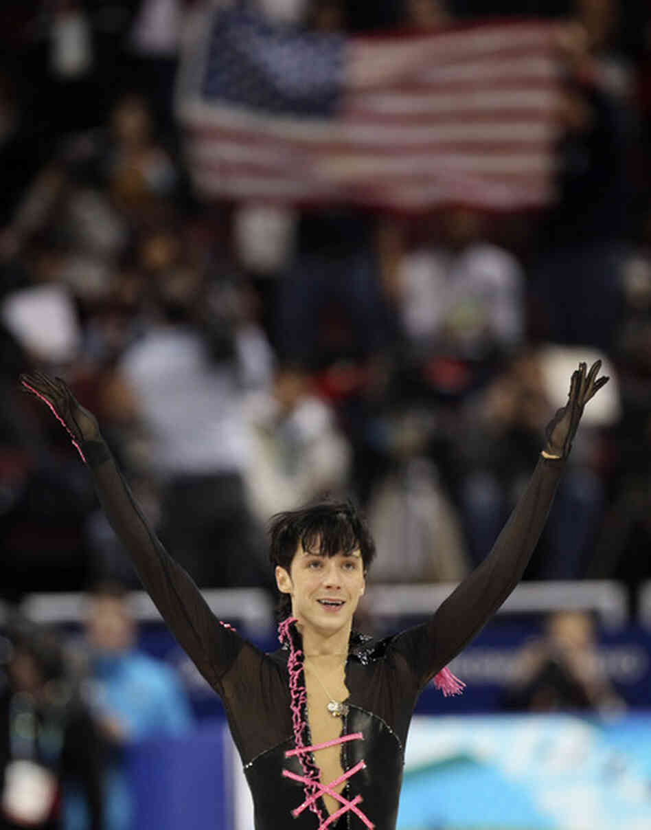 Figure skater Johnny Weir at the Vancouver Olympics. Figure skater Johnny Weir at the Vancouver Olympics.