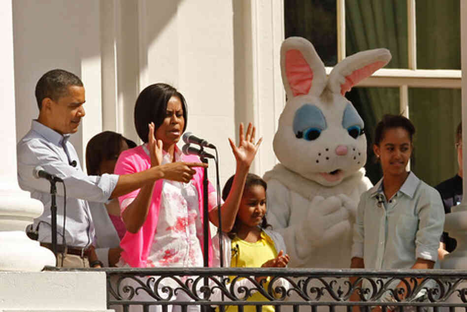 The Obama family at the White House Easter Egg Roll The Obama family at the White House Easter Egg Roll