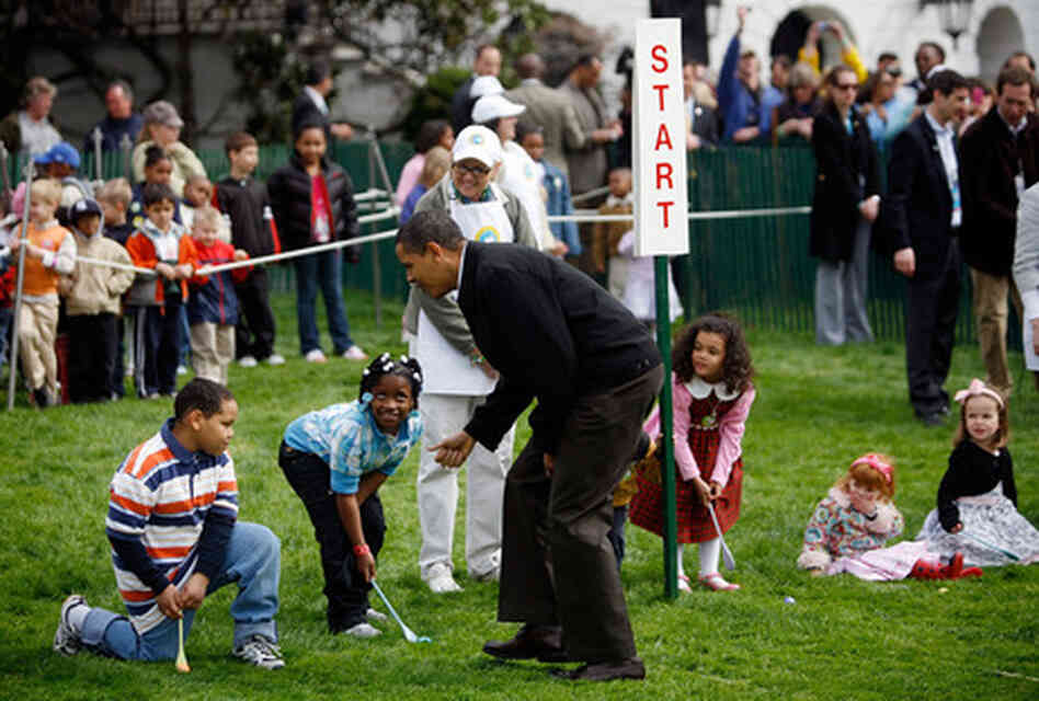 President Obama at the White House Easter Egg Roll. President Obama at the White House Easter Egg Roll.