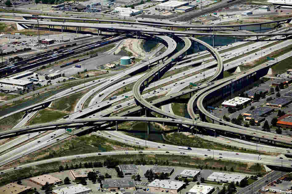 The intersection of Interstate 15 and Interstate 80 extends three-quarters of a mile in Salt Lake City. The production of cement, a component of concrete, accounts for 5 percent of the world's carbon dioxide emissions.