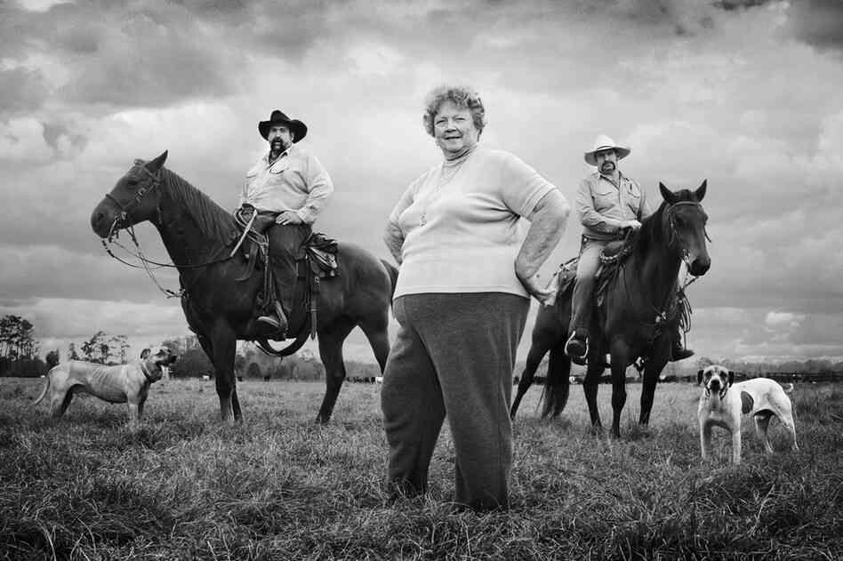 Imogene Yarborough with her sons, Bo and J.W., raise cattle in Geneva, Fla.  The Yarborough farm has been in the family for five generations. "Right now," says Imogene, "if you are in the cow business, you either married it or inherited it — because of the price it takes to buy land and cattle, and to get set up. The value of the dollar is just not there. It takes so much more to live now."