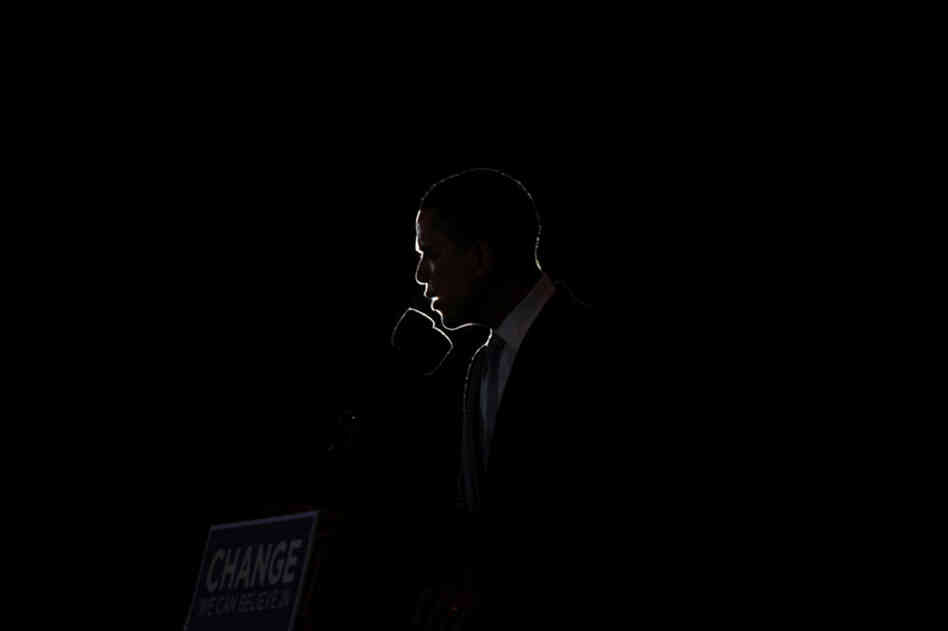 Obama speaks at the Izod Center at the Meadowlands, East Rutherford, N.J.