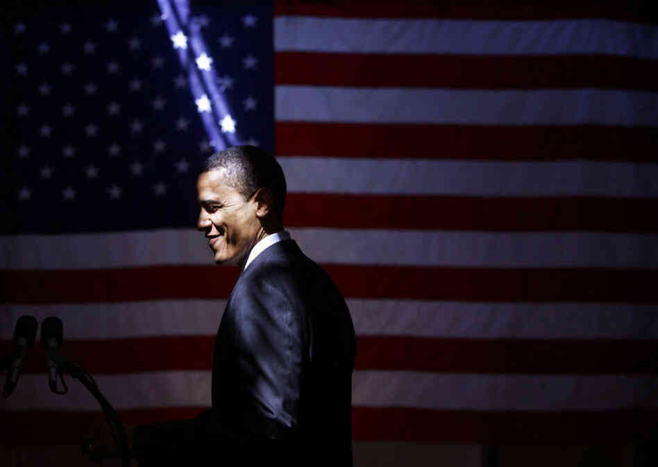 Early on: Obama after a meeting with veterans in San Antonio in March.