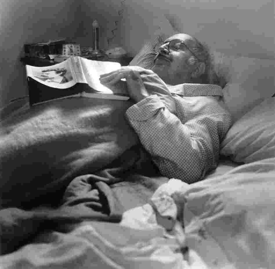 Alfred Leonard sleeping, Connecticut, 1970s.  Leonard has frequently photographed sleeping figures.  To her, those quiet moments provide an opportunity to reflect on relationships.