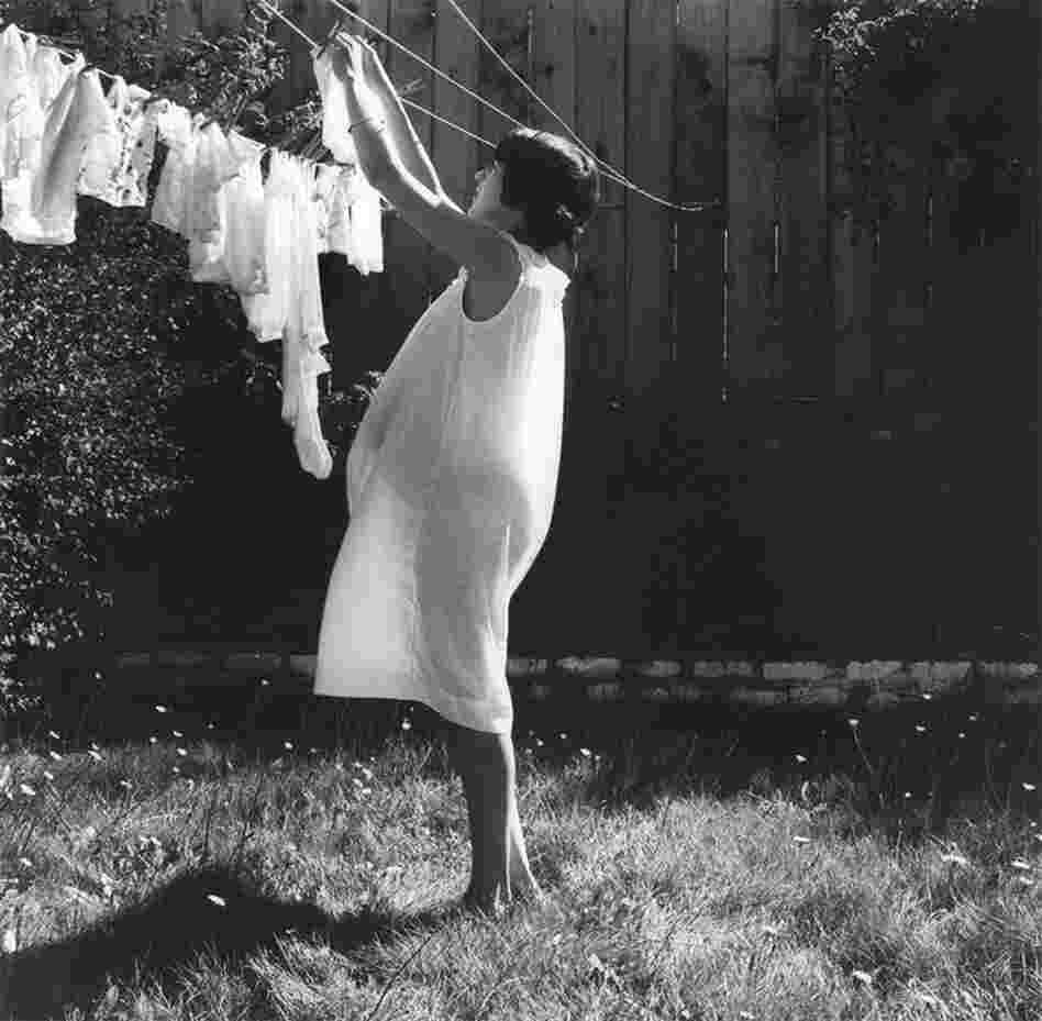 Sonia, 1966 remains one of Leonard's most praised photographs. This image of her very pregnant sister-in-law epitomizes Leonard's use of light to set the tone.