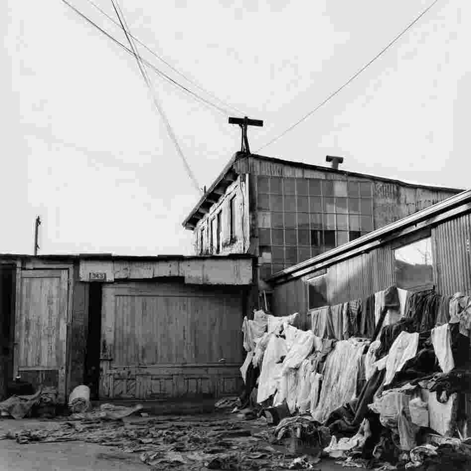 Exterior view of house in West Oakland, Calif., circa 1963, where Leonard lived with her then-husband. 