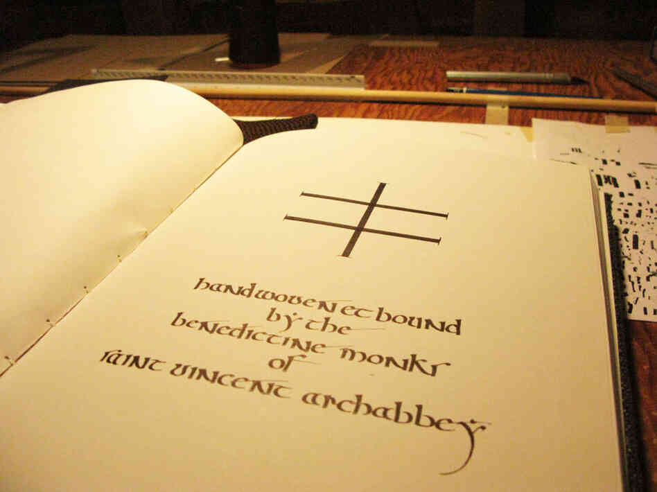 The Gristmill also houses a workshop where monks produce fabrics and bind books.  Students at Saint Vincent College may have their graduate thesis hand-bound by a monk.
