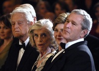Shriver attends a ceremony honoring the Special Olympics at the White House on July 10, 2006.