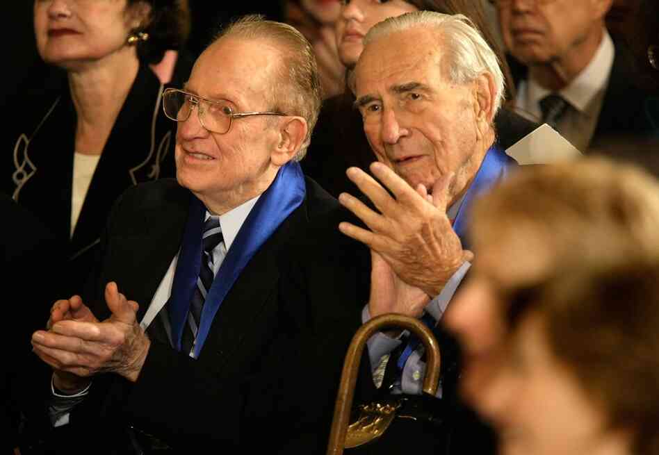 Paul is presented with a National Medal of Arts at the White House along with Henry Z. Steinway (right), the great-grandson of piano maker Henry E. Steinway, founder of Steinway & Sons, Nov. 15, 2007. 