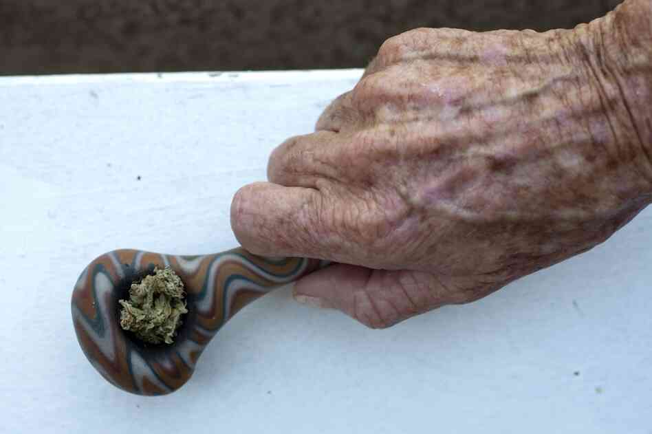 She smokes marijuana to ease the nausea she suffers from multiple sclerosis.