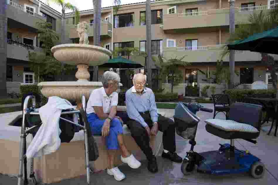 Bouer and her neighbor Dr. Bill Schwied, right, are starting a Laguna Woods collective to make medical marijuana more accessible to the people in their community.