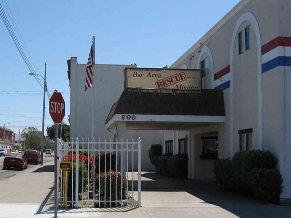 Located in the "Iron Triangle" neighborhood of Richmond, Calif., the Bay Area Rescue Mission provides free meals and runs an addiction recovery program.