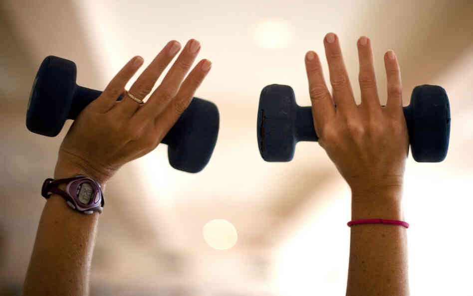 The goal is to raise heart rates to about 85 percent of maximum and then dial back down to a slow or moderate pace.