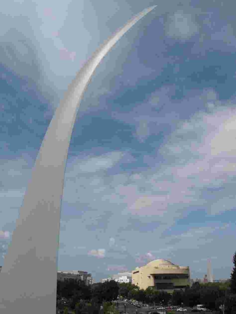 A single blade of the Skystream wind turbine at the U.S. Botanic Garden in Washington, D.C. Credit: Franklyn Cater/NPR