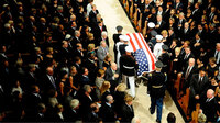 Sen. Edward Kennedy's casket arrives at the Basilica of Our Lady of Perpetual Help for his funeral Mass.
