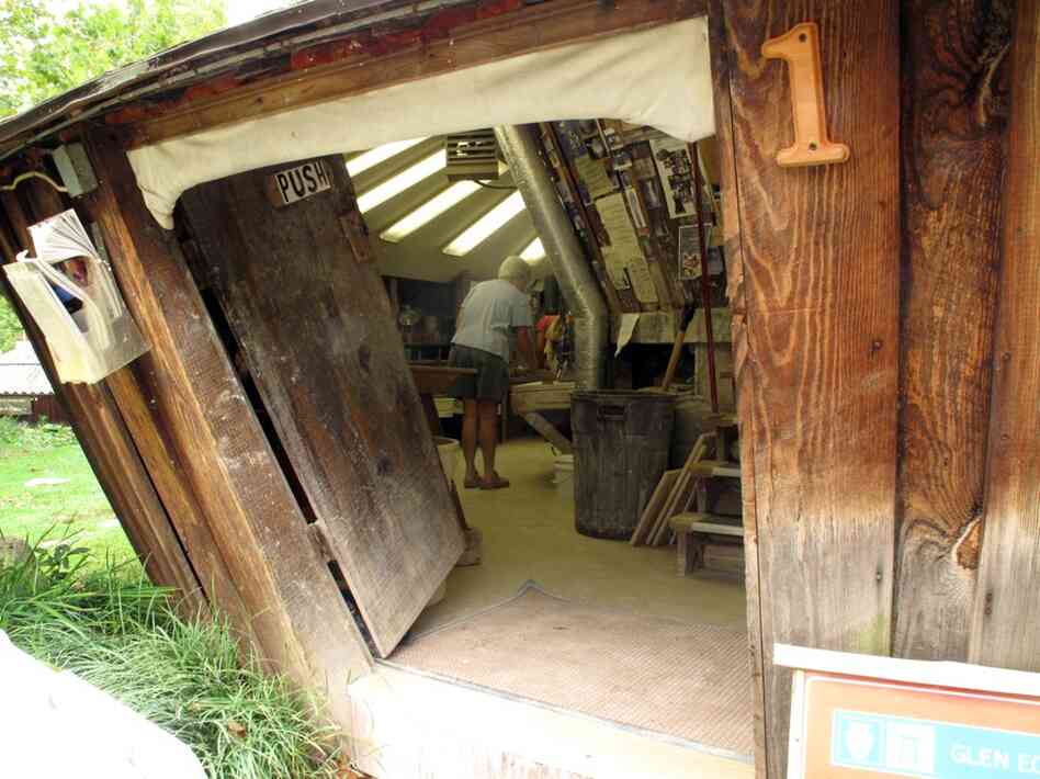 Duck!  The yurt's doorway is a challenge.  But once inside, the world outside seems to disappear.