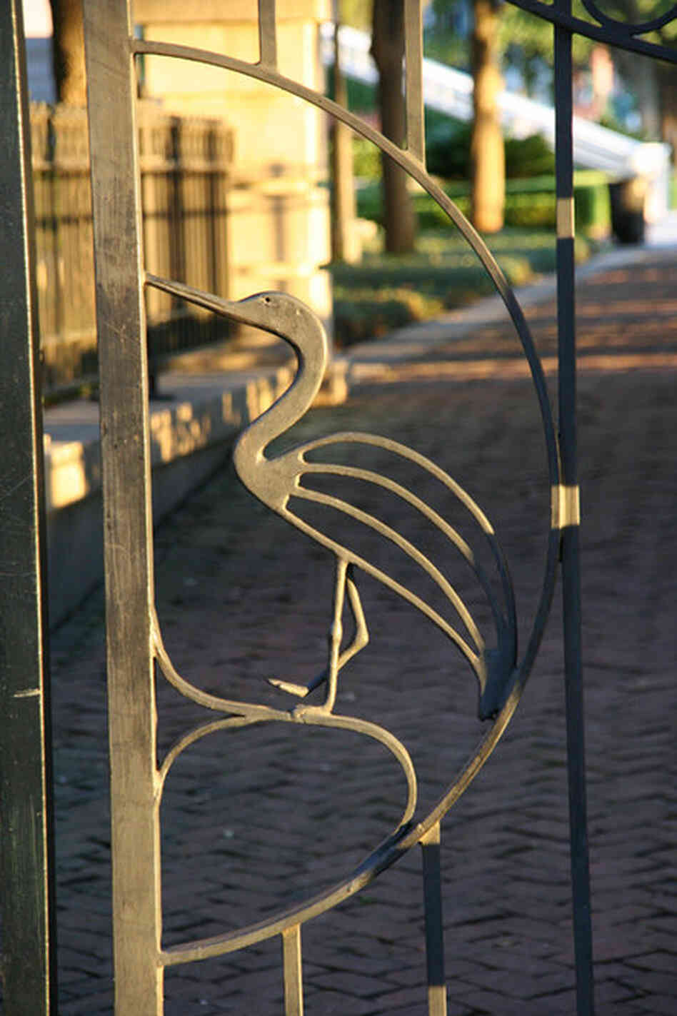 Philip Simmons was a renowned blacksmith in Charleston, S.C., who created more than 500 pieces of ornamental wrought iron gates and fences that can be found all over the city. Simmons died in June at age 97. Egret Gate