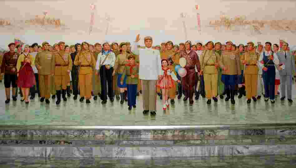 There are no advertising billboards in North Korea, only propaganda murals. The country, which is known officially as the Democratic People's Republic of Korea, is currently engaged in a mass mobilization campaign designed to build a strong, prosperous nation by 2012, the centennial of Kim Il Sung's birth. 