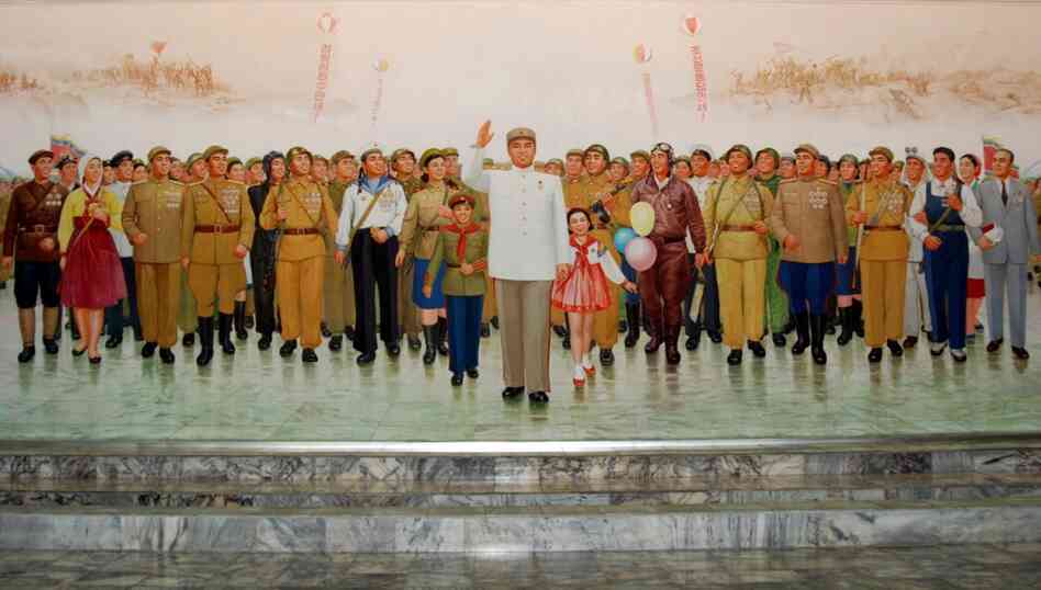 There are no advertising billboards in North Korea, only propaganda murals. The country, which is known officially as the Democratic People's Republic of Korea, is currently engaged in a mass mobilization campaign designed to build a strong, prosperous nation by 2012, the centennial of Kim Il Sung's birth. 