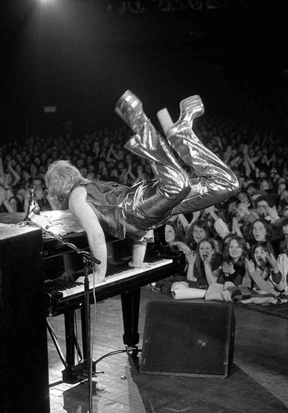 Elton John, Sundown Theatre, Edmonton, North London, 1973. "Back when I was one of a small handful of photographers working in the music scene, access to artists and gigs was easy. I believe it's not quite the same these days to shoot as I did; there are so many restrictions imposed on photographers." 