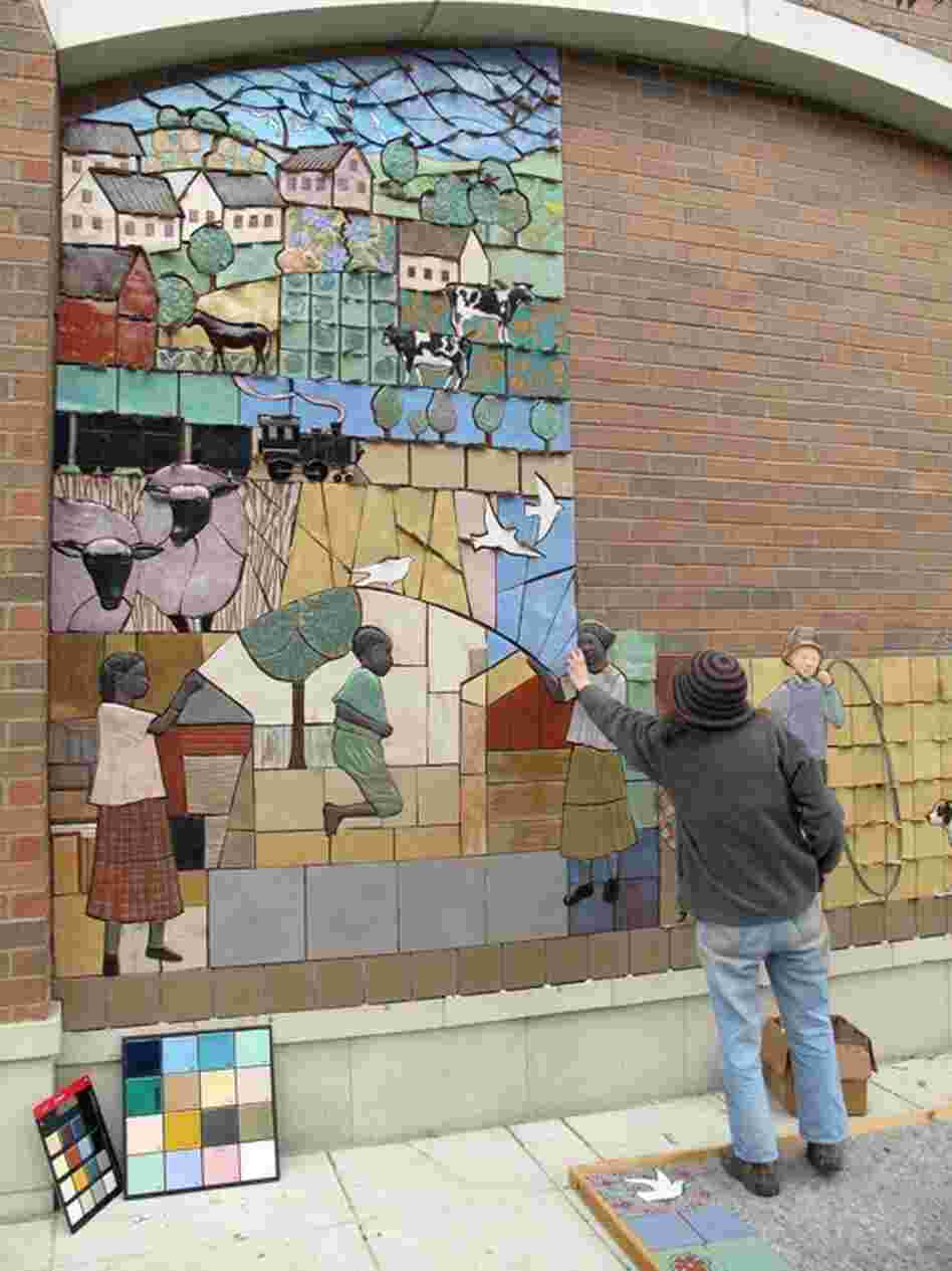 It will be at least another week before Judith finishes all three sections of the work, and the pair head to their next project.
