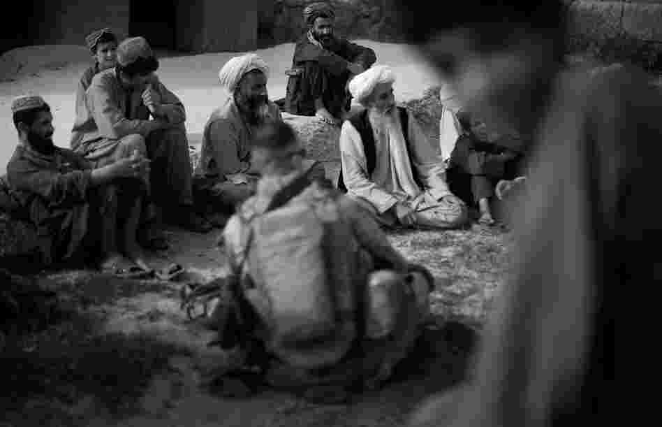 For the first time, Lt. Currie meets with a group of village elders. The local Afghans want security in the area but are wary of foreigners' intentions.